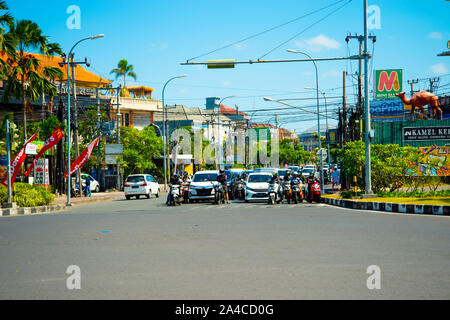 Denpasar, Indonesien - 2. September 2019: Transport in Insel Bali Stockfoto