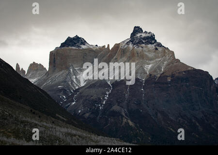 Paine Grande Refugio Campingplatz im Torres del Paine Nationalpark, Chile Stockfoto