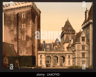 Das Schloss von Osten vorne, Pau, Pyrenäen, Frankreich Stockfoto
