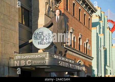Jimmy Fallon ist Race durch New York fahren, die Tonight Show NBC Studios, Universal Studios Resort, Orlando, Florida, USA Stockfoto