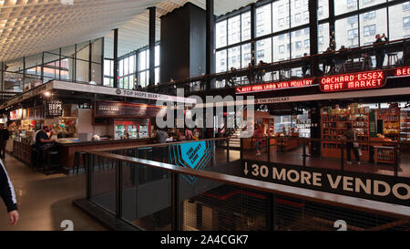 Innerhalb der Essex Markt, New York City Stockfoto