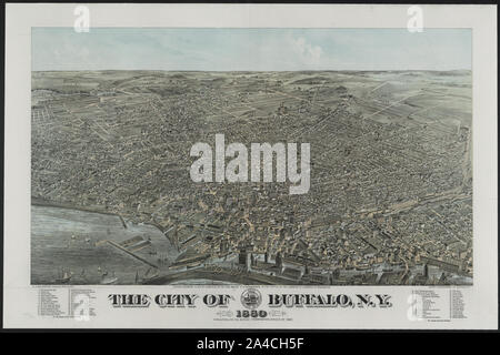 Die Stadt von Buffalo, New York, 1880 Stockfoto