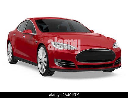 Rote Limousine isoliert Stockfoto