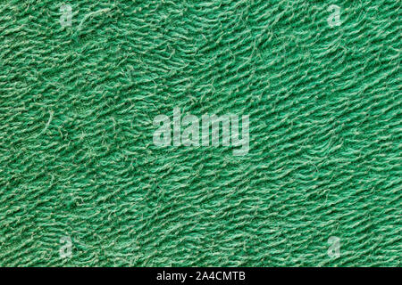Textur des grünen Handtuch Fell. Konzept der Kleidung oder Mode. Stockfoto
