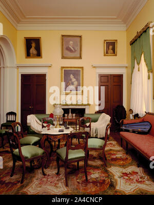 Die erste Etage Familienzimmer in Arlington House, der Residenz von Robert E. Lee und seine Familie, Arlington, Virginia Stockfoto