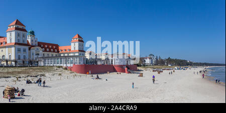 Panorama der Hotels am Strand von Binz auf Rügen, Deutschland Stockfoto