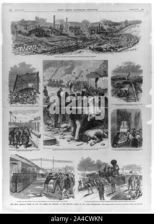 Die große Bahn Streik von Juli 1877 Stockfoto