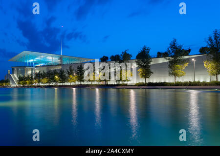 Athen, Griechenland, 9. September 2017. Landschaft von Stavros Niarchos neue Gebäude in Athen. Stockfoto