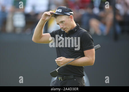 Rom, Italien. 13 Okt, 2019. Rom, Italien, 13. Oktober 2019: Matt Wallace (England), die in Aktion während der Tag 4 der 76 Golf Italian Open im Golfclub Olgiata am 13. Oktober 2019 in Rom, Italien Quelle: Unabhängige Fotoagentur/Alamy leben Nachrichten Stockfoto