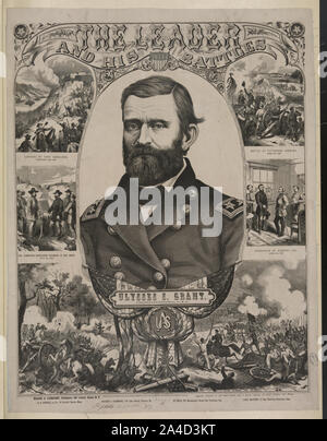 Der Führer und seine Schlachten - Ulysses S. Grant, Generalleutnant, USA. Stockfoto