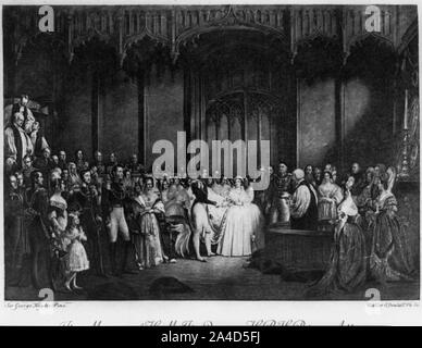 Die Ehe von Prinzessin Mary von Cambridge und Prinz Tek. 1866 Stockfoto