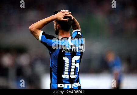 Mailand, Italien - 25 September 2019: Matteo Politano dejeted während der Serie A 2019/2020 INTER v Latium im San Siro Stadion. Stockfoto