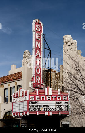 Der alte Senator Film Theater wurde ein live-Musik, die in diesem lebhaften College (California State University in Chico) Stadt in Nordkalifornien Stockfoto