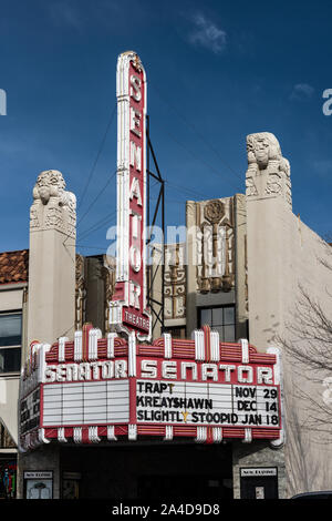 Der alte Senator Film Theater wurde ein live-Musik, die in diesem lebhaften College (California State University in Chico) Stadt in Nordkalifornien Stockfoto