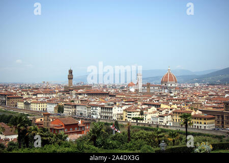 Wunderbare Aussicht auf die Stadt Florenz, die Hauptstadt der Toskana Stockfoto