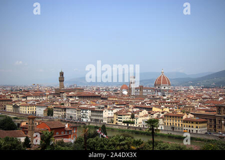 Wunderbare Aussicht auf die Stadt Florenz, die Hauptstadt der Toskana Stockfoto