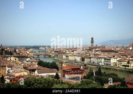 Wunderbare Aussicht auf die Stadt Florenz, die Hauptstadt der Toskana Stockfoto