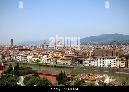 Wunderbare Aussicht auf die Stadt Florenz, die Hauptstadt der Toskana Stockfoto