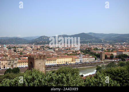 Wunderbare Aussicht auf die Stadt Florenz, die Hauptstadt der Toskana Stockfoto