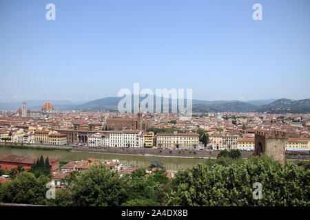 Wunderbare Aussicht auf die Stadt Florenz, die Hauptstadt der Toskana Stockfoto