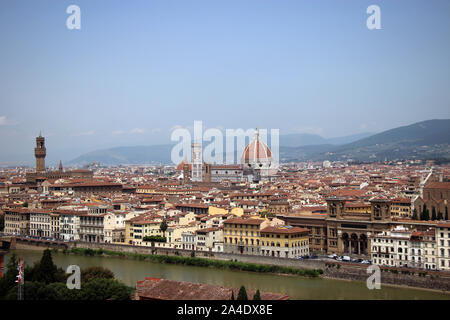 Wunderbare Aussicht auf die Stadt Florenz, die Hauptstadt der Toskana Stockfoto