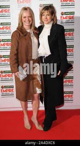 Foto muss Gutgeschrieben © Jeff Spicer/Alpha Presse 077036 24/03/2013 Mariella Frostrup & Penny Smith Jameson Empire Film Awards Grosvenor Hotel London 2013 Stockfoto