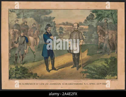 Die kapitulation von Genl. Joe Johnston in der Nähe von Greensboro N.C., 26. April 1865 Stockfoto