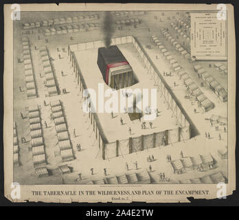 Die Stiftshütte in der Wüste und Plan der Lager. Exod. Xi. 2/lith'y. von A.Kollner Phila Stockfoto