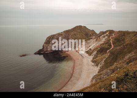 Mann des Krieges Bucht, Strand in der Nähe von Durdle Door, Dorset, England, UK, Jurassic Coast. Stockfoto