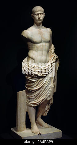 Statue des jungen Mannes, sagt Brutus, Marmor 50-100 Ad Rom, römische, Italien (Statue von einem Mitglied der kaiserlichen Familie von Julio Claudius ära). Stockfoto