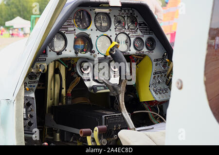 Blick auf das Dashboard Light Sport Aircraft Stockfoto