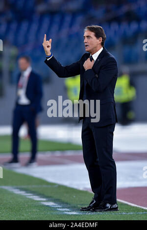 Rom, Italien. 12 Okt, 2019. Roberto Mancini Haupttrainer von Italien während der European Qualifier Gruppe J Match zwischen Italien und Griechenland im Stadio Olimpico, Rom, Italien Am 12. Oktober 2019. Foto von Giuseppe Maffia. Credit: UK Sport Pics Ltd/Alamy leben Nachrichten Stockfoto