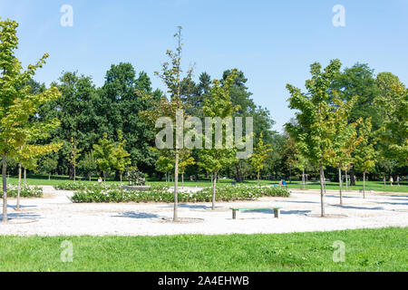 Gärten im City Park Tivoli, Ljubljana, Slowenien Stockfoto