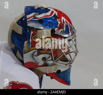 GUILDFORD, England. 13. Oktober: Petr Cech von Guildford Phoenix Ex Arsenal und Chelsea Spieler während National Ice Hockey League zwischen Guildford Phoe Stockfoto