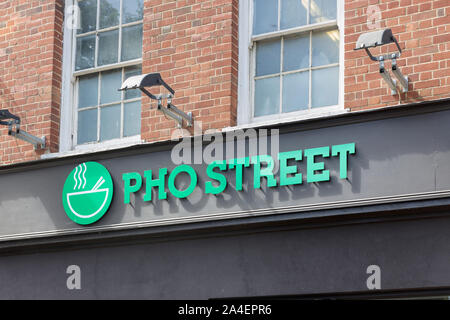 Pho Street Restaurant Zeichen logo, London, England Stockfoto