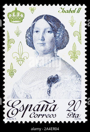Spanische Briefmarke (1978): Königin Isabel II. Stockfoto