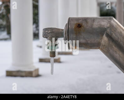 Heilquelle Marienbad im Winter Stockfoto