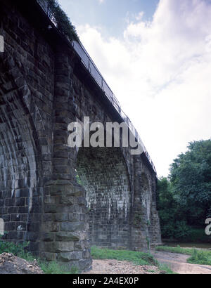 Thomas Viadukt über die Patapsco River, 1835 abgeschlossen, Elkridge, Maryland Stockfoto