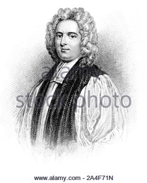 Francis Atterbury Porträt, 1663 - 1732, war ein englischer Politiker und Bischof, vintage Abbildung von 1850 Stockfoto