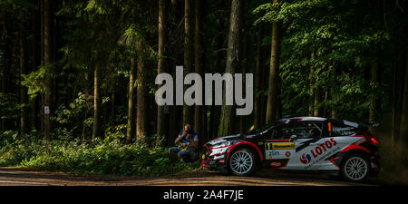 Barum Czech Rally Zlin Wald Bühne. Stockfoto