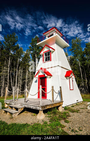 Gaspesian British Heritage Village Pointe Duthie Leuchtturm New Richmond, Quebec, CA Stockfoto