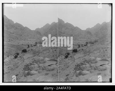 Zum Sinai, über das Rote Meer, Tor, und Wady Hebran. Wady Tl'aa. Stockfoto