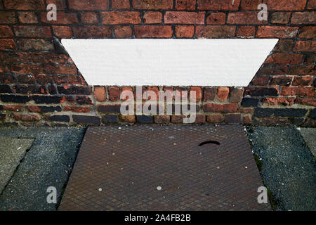 Über dem Untergeschoss Fenster eines georgianischen Stadthaus Rodney Street Liverpool England UK abgedeckt Stockfoto