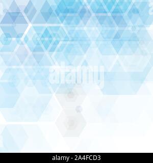 Vektor geometrischen Hintergrund mit blauen Sechsecken. Eps 10. Stock Vektor