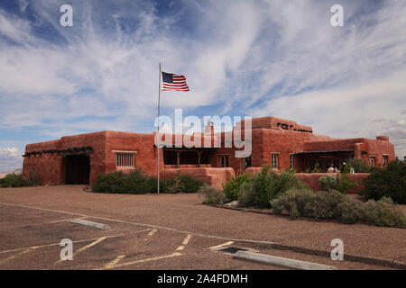 Petrified Forest National Park, Arizona, USA - Painted Desert Inn, National Historic Landmark auf der Route 66 Stockfoto