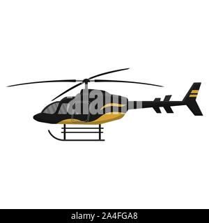 Mehrzweckhubschrauber Symbol auf weißem Hintergrund, Luftverkehr, Luftfahrtindustrie, Vector Illustration. Stock Vektor