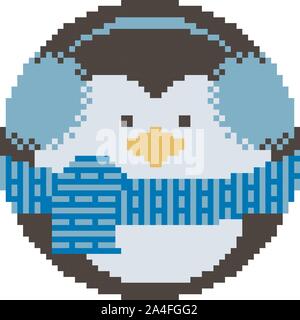 New Year's Ball. Weihnachten Pinguin. neues Jahr. Feier Stock Vektor