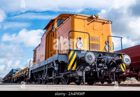 Alte DDR Rangierlokomotive Stockfoto