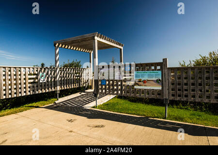 Miscou Island interpretierende Moor Boardwalk Miscou, New Brunswick, CA Stockfoto