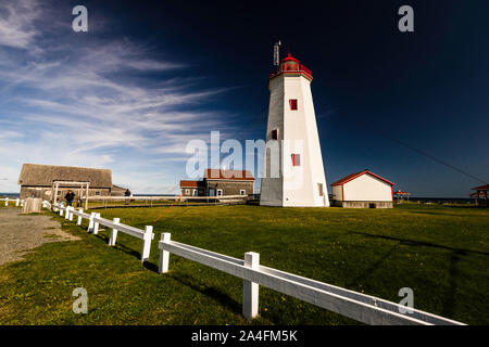 Miscou Island Lighthouse Miscou, New Brunswick, CA Stockfoto